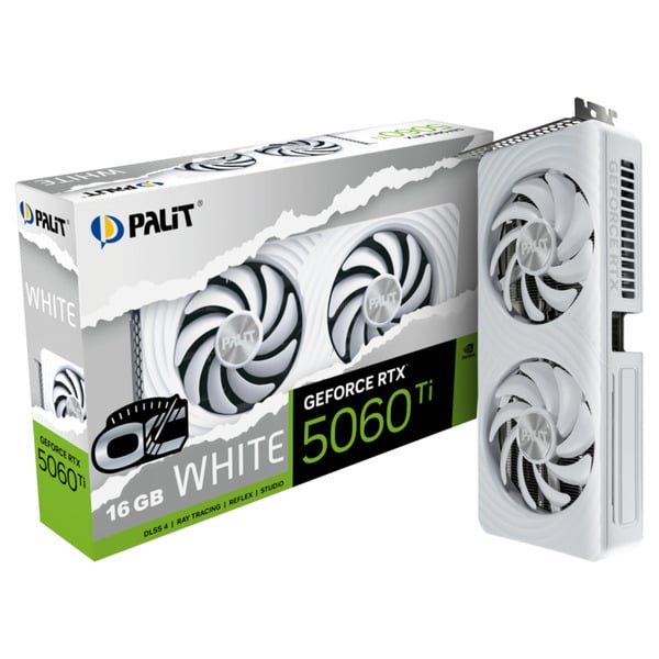 GeForce RTX 5060 Ti OC WHITE 16 GB grafische kaart