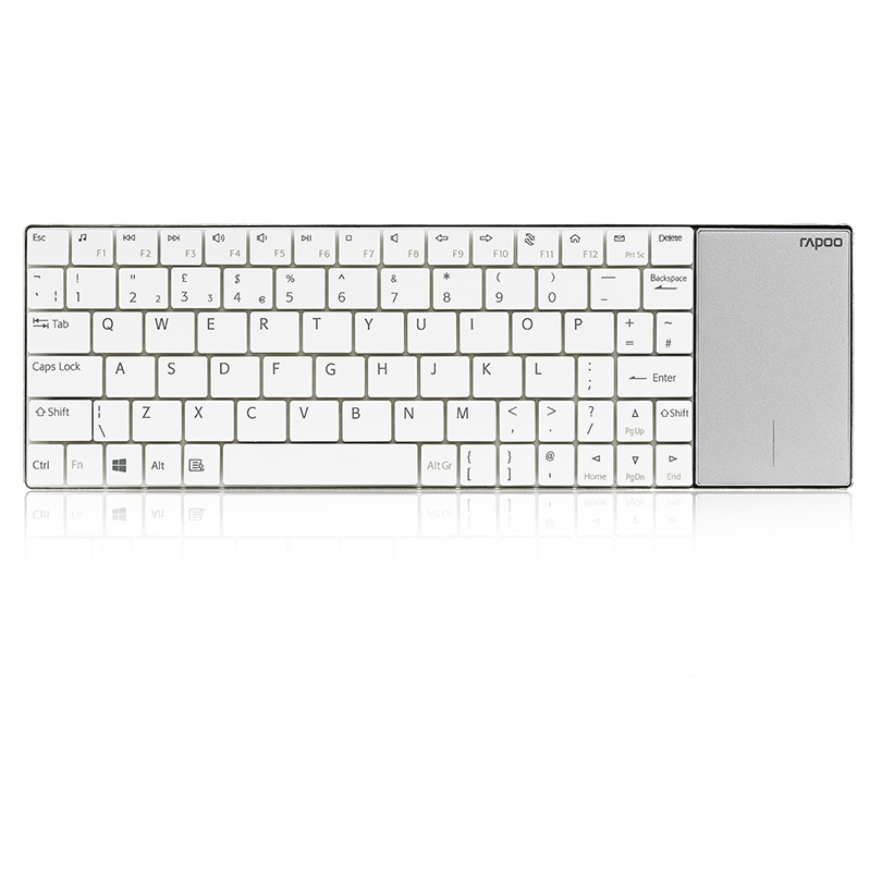 Rapoo E2710 Draadloos multimedia toetsenbord met touchpad Zwart