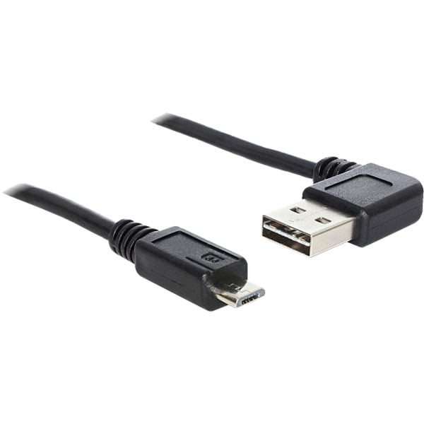 USB 2.0 male left/right > micro-B, 3m kabel